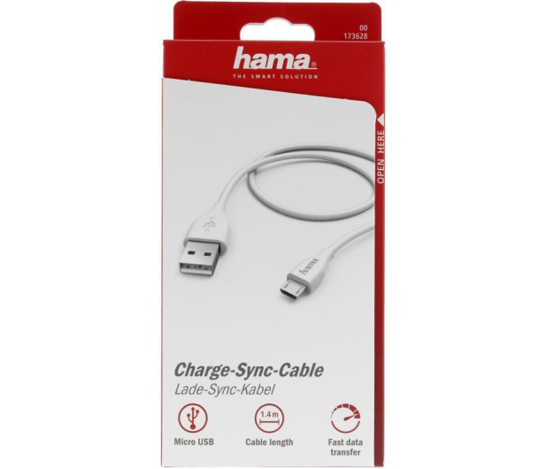 Hama USB - microUSB 1.4m biały - 1442592 - zdjęcie 3